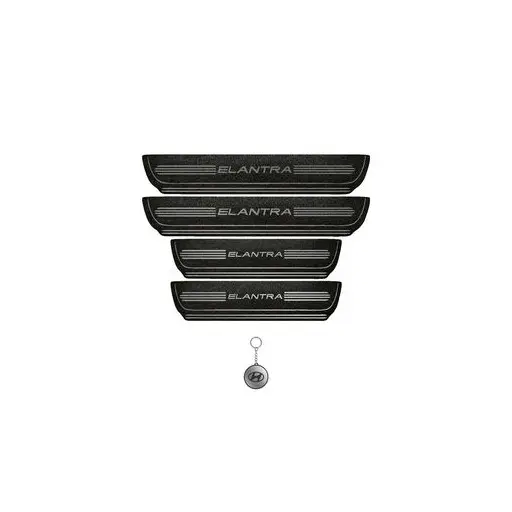 برچسب پارکابی خودرو لندمون کد LMm0042 MS النترا مجموعه 4 عددی به همراه جا کلیدی