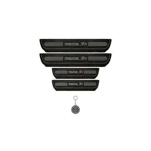 برچسب پارکابی خودرو لندمون کد LMm0044 MS مزدا 3N مجموعه 4 عددی به همراه جا کلیدی
