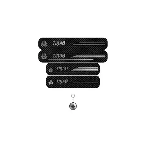 برچسب پارکابی خودرو لندمون کد LC004 MS تیبا دو مجموعه 4 عددی به همراه جاکلیدی