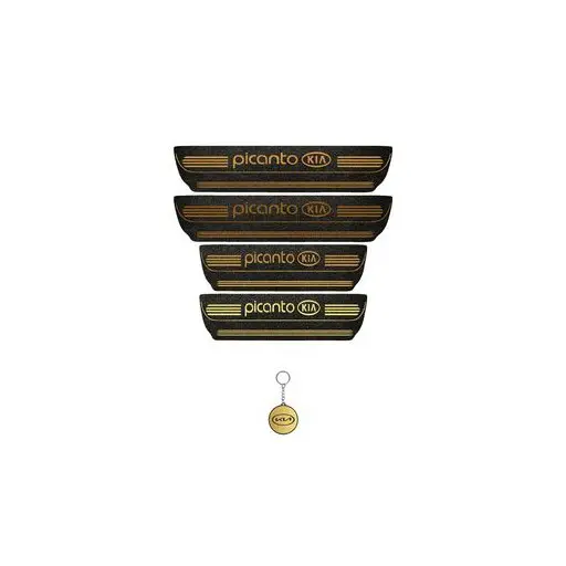 برچسب پارکابی خودرو لندمون کد LMm0061 MT کیا پیکانتو مجموعه 4 عددی به همراه جا کلیدی