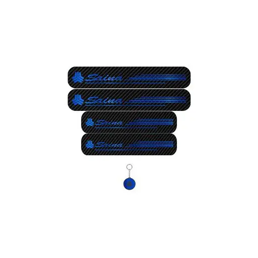 برچسب پارکابی خودرو لندمون کد LC001 MB ساینا مجموعه 4عددی به همراه جاکلیدی