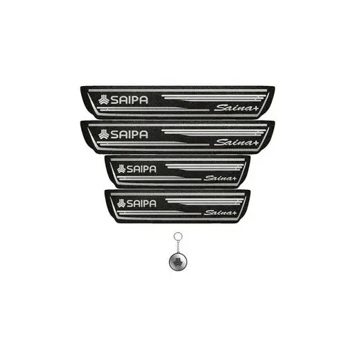 برچسب پارکابی خودرو لندمون کد LM205 MS سایناپلاس مجموعه 4 عددی به همراه جا کلیدی