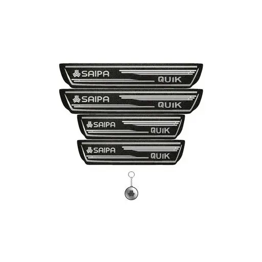برچسب پارکابی خودرو لندمون کد LM200 MS کوییک مجموعه 4 عددی به همراه جاکلیدی