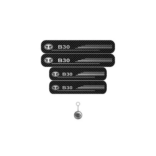 برچسب پارکابی خودرو لندمون کد LC052 MS بسترن B30 مجموعه 4 عددی به همراه جاکلیدی