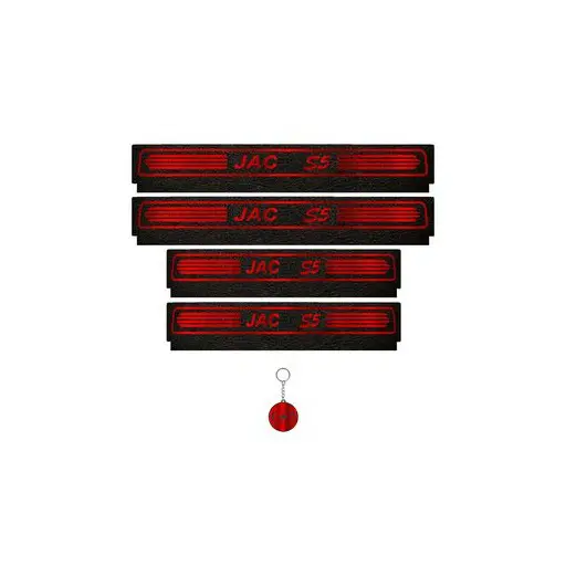 برچسب پارکابی خودرو لندمون کد LM051 MR جک S5 مجموعه 4 عددی به همراه جا کلیدی