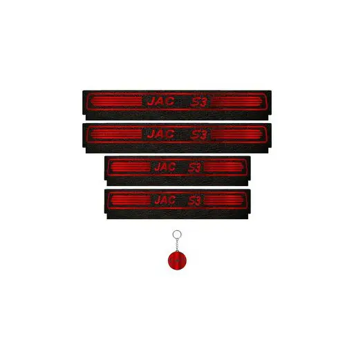 برچسب پارکابی خودرو لندمون کد LM052 MR جک S3 مجموعه 4 عددی به همراه جا کلیدی