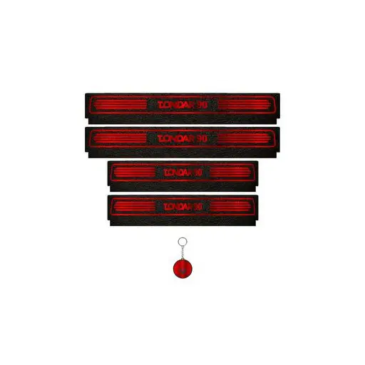 برچسب پارکابی خودرو لندمون کد LM048 MR تندر 90 مجموعه 4 عددی به همراه جاکلیدی