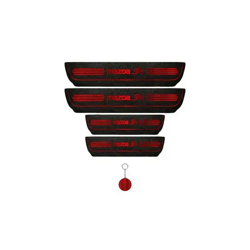 برچسب پارکابی خودرو لندمون کد LM140 MR مزدا 3 مجموعه 4 عددی به همراه جاکلیدی