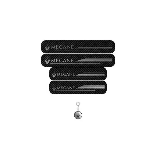 برچسب پارکابی خودرو لندمون کد LC037 MS رنو مگان مجموعه 4 عددی به همراه جاکلیدی
