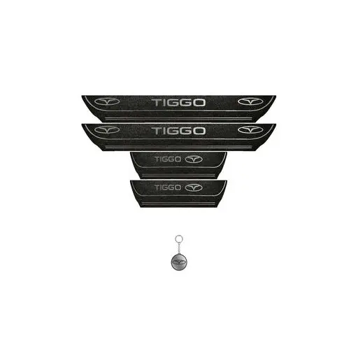 برچسب پارکابی خودرو لندمون کد LPt023 MS تیگو به همراه جا کلیدی مجموعه 4 عددی