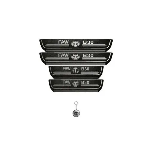 برچسب پارکابی خودرو لندمون کد LMm006 MS بسترن مجموعه 4 عددی به همراه جا کلیدی