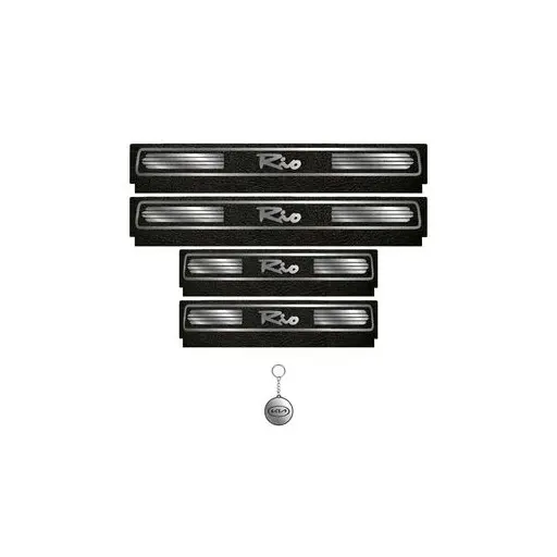 برچسب پارکابی خودرو لندمون کد LM093 MS کیا ریو مجموعه 4 عددی به همراه جا کلیدی