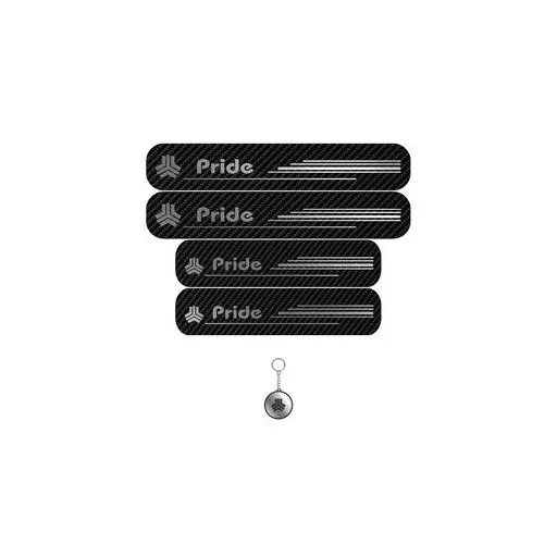 برچسب پارکابی خودرو لندمون کد LC003 MS پراید مجموعه 4 عددی به همراه جاکلیدی