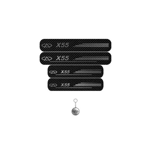برچسب پارکابی خودرو لندمون کد LC031 MS X55 مجموعه 4 عددی به همراه جاکلیدی