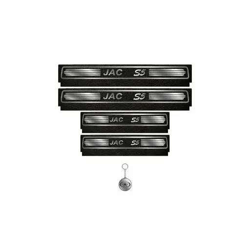 برچسب پارکابی خودرو لندمون کد LM083 MS جک S5 مجموعه 4 عددی به همراه جا کلیدی
