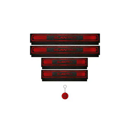 برچسب پارکابی خودرو لندمون کد LM114 MR النترا مجموعه 4 عددی به همراه جاکلیدی