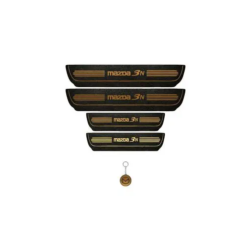 برچسب پارکابی خودرو لندمون کد LMm0045 MT مزدا 3N مجموعه 4 عددی به همراه جا کلیدی