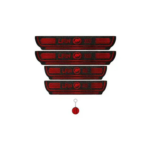 برچسب پارکابی خودرو لندمون کد LM036 MR لیفان X60 مجموعه 4 عددی به همراه جاکلیدی