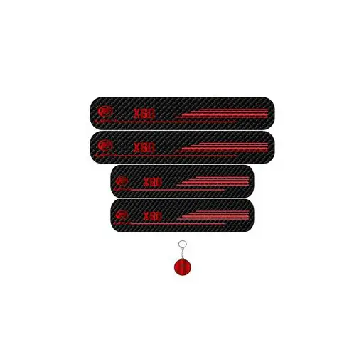 برچسب پارکابی خودرو لندمون کد LC059 MR لیفان X60 مجموعه 4 عددی به همراه جاکلیدی