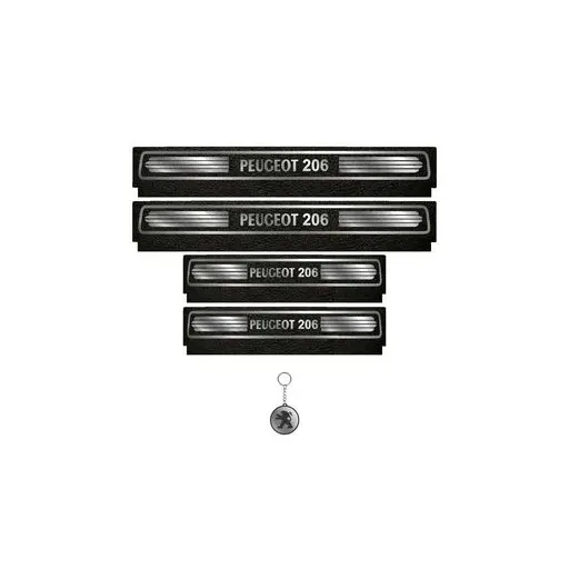 برچسب پارکابی خودرو لندمون کد LM098 MS پژو 206 مجموعه 4 عددی به همراه جاکلیدی