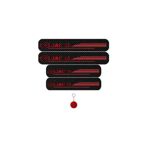 برچسب پارکابی خودرو لندمون کد LC024 MR جک S3 مجموعه 4 عددی به همراه جاکلیدی