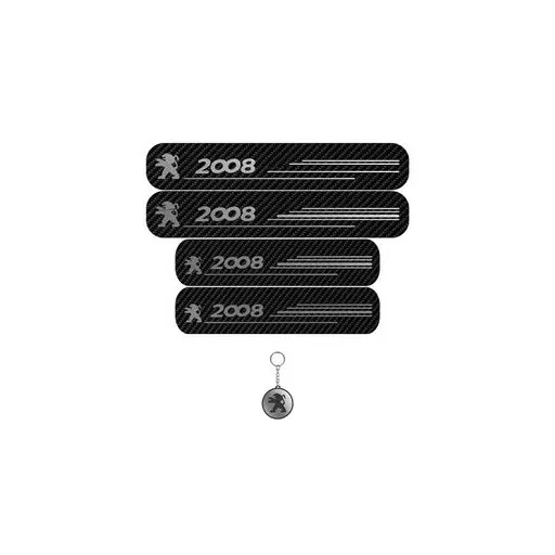 برچسب پارکابی خودرو لندمون کد LC022 MS پژو 2008 مجموعه 4 عددی به همراه جاکلیدی