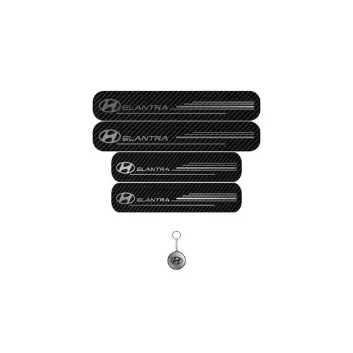 برچسب پارکابی خودرو لندمون کد LC048 MS هیوندای النترا مجموعه 4 عددی به همراه جاکلیدی