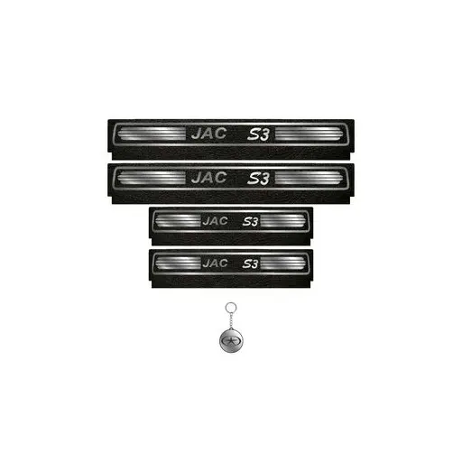 برچسب پارکابی خودرو لندمون کد LM085 MS جک S3 مجموعه 4 عددی به همراه جا کلیدی
