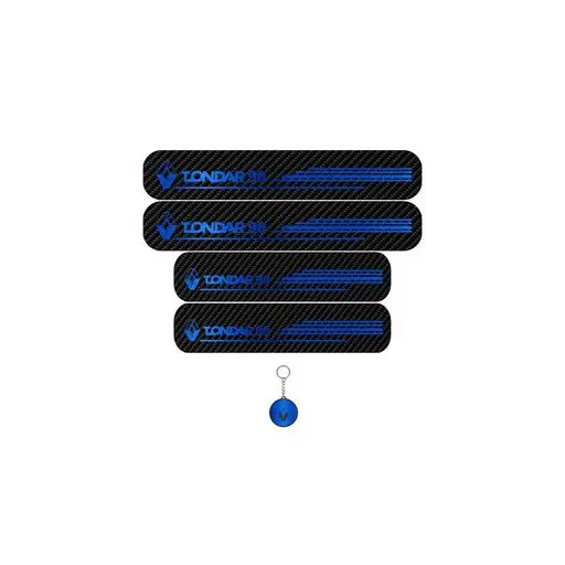 برچسب پارکابی خودرو لندمون کد LC036 MB تندر90 مجموعه 4 عددی به همراه جاکلیدی