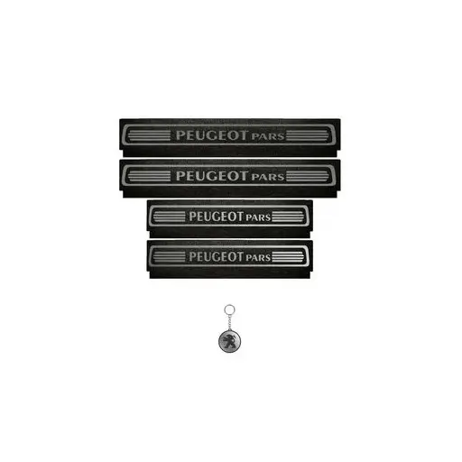 برچسب پارکابی خودرو لندمون کد LMm0014 MS پژوپارس مجموعه 4 عددی به همراه جا کلیدی