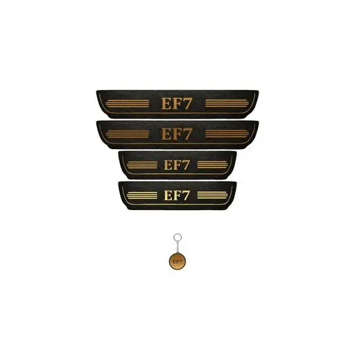 برچسب پارکابی خودرو لندمون کد LMm0073 MT سمند EF7 مجموعه 4 عددی به همراه جا کلیدی
