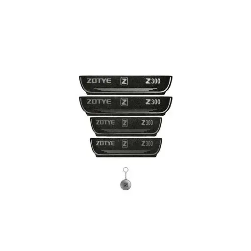 برچسب پارکابی خودرو لندمون کد LMm0016 MS زوتی مجموعه 4 عددی به همراه جا کلیدی