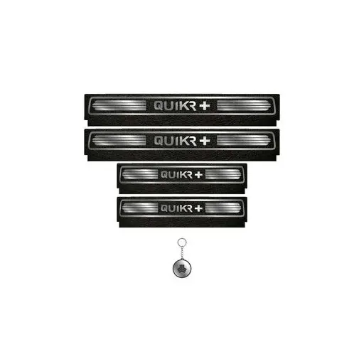 برچسب پارکابی خودرو لندمون کد LM110 MS کوییک آر پلاس مجموعه 4 عددی به همراه جاکلیدی