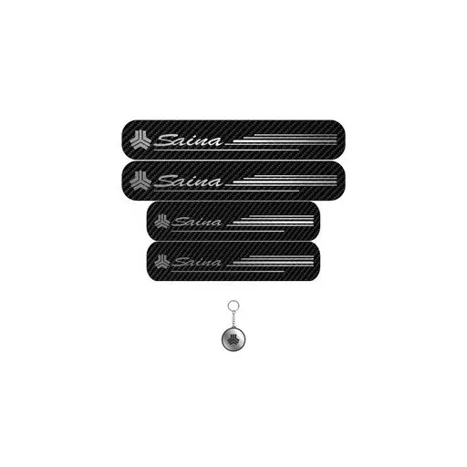 برچسب پارکابی خودرو لندمون کد LC001 MS ساینا مجموعه 4 عددی به همراه جاکلیدی
