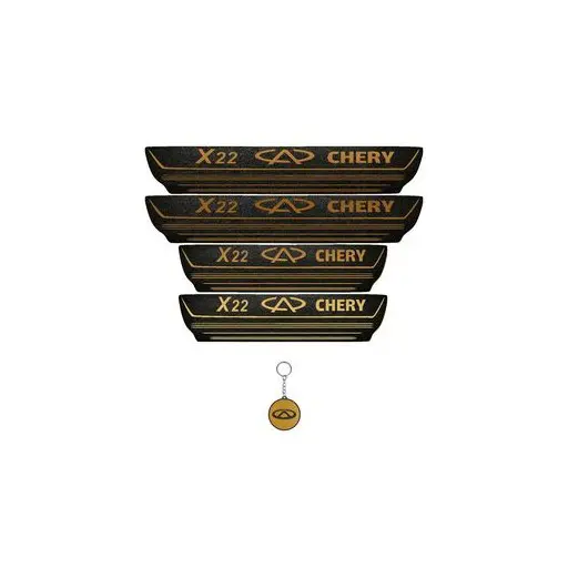 برچسب پارکابی خودرو لندمون کد LMm0063 MT چری X22 مجموعه 4 عددی به همراه جا کلیدی