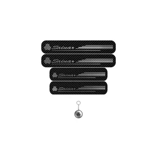 برچسب پارکابی خودرو لندمون کد LC002 MS سایناپلاس مجموعه 4 عددی به همراه جاکلیدی