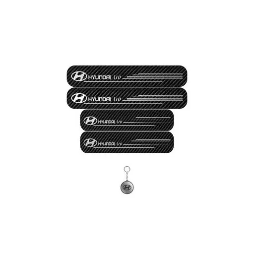 برچسب پارکابی خودرو لندمون کد LC051 MS هیوندای i10 مجموعه 4 عددی به همراه جاکلیدی