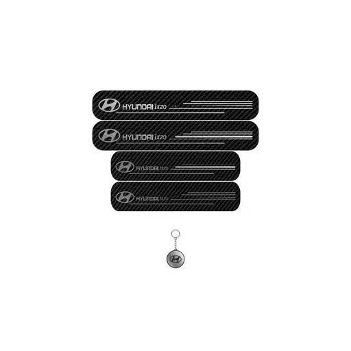 برچسب پارکابی خودرو لندمون کد LC047 MS هیوندای i20 مجموعه 4 عددی به همراه جاکلیدی