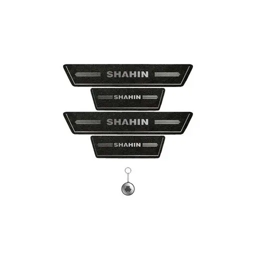برچسب پارکابی خودرو لندمون کد LPt008 MS شاهین مجموعه 4 عددی به همراه جا کلیدی