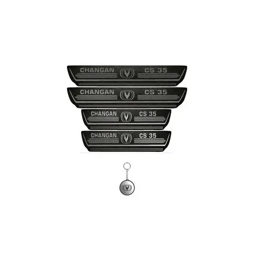 برچسب پارکابی خودرو لندمون کد LMm0034 MS چانگان CS35 مجموعه 4 عددی به همراه جا کلیدی