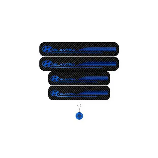 برچسب پارکابی خودرو لندمون کد LC048 MB هیوندای النترا مجموعه 4 عددی به همراه جاکلیدی