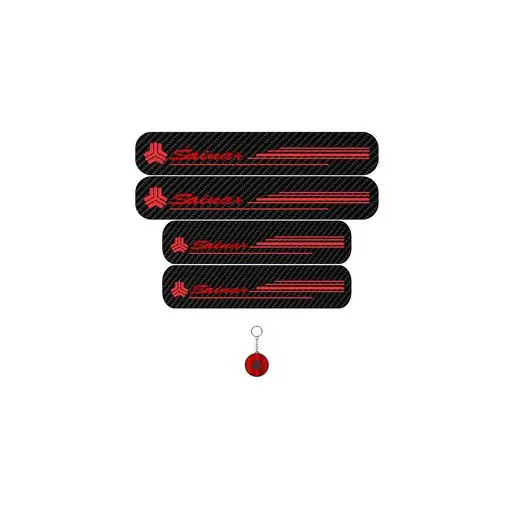 برچسب پارکابی خودرو لندمون کد LC002 MR سایناپلاس مجموعه 4عددی به همراه جاکلیدی