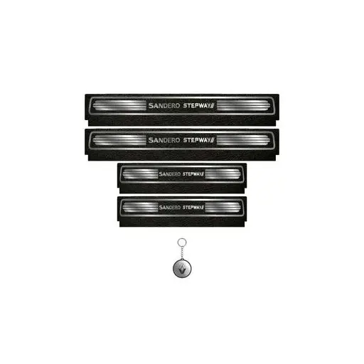 برچسب پارکابی خودرو لندمون کد LM086 MS ساندرو استپ وی مجموعه 4 عددی به همراه جا کلیدی