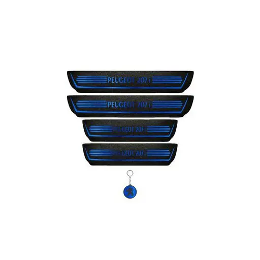 برچسب پارکابی خودرو لندمون کد LM163 MB پژو207 مجموعه 4 عددی به همراه جا کلیدی