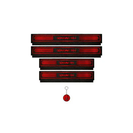 برچسب پارکابی خودرو لندمون کد LM049 MR تندر 90 پلاس مجموعه 4 عددی به همراه جا کلیدی