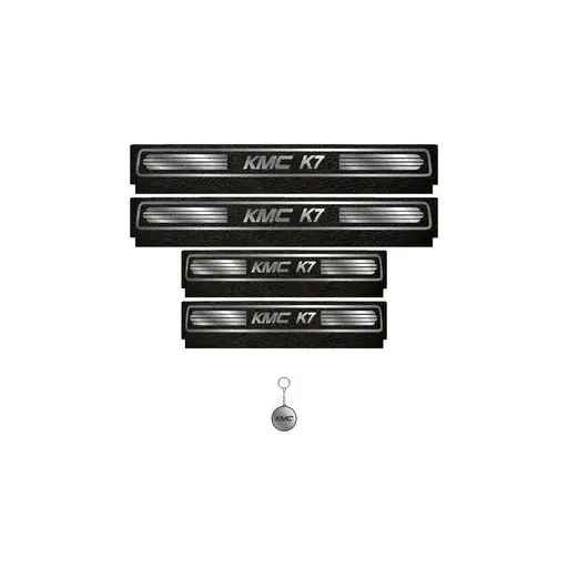 برچسب پارکابی خودرو لندمون کد LM237 MS کی ام سی K7 مجموعه 4 عددی به همراه جا کلیدی