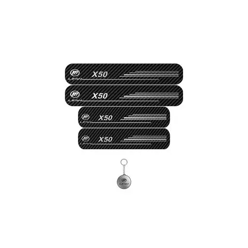 برچسب پارکابی خودرو لندمون کد LC060 MS لیفان X50 مجموعه 4 عددی به همراه جاکلیدی