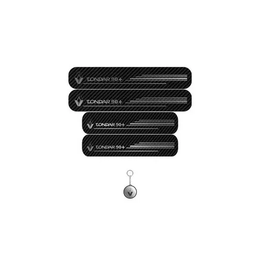برچسب پارکابی خودرو لندمون کد LC035 MS تندر90 پلاس مجموعه 4 عددی به همراه جاکلیدی