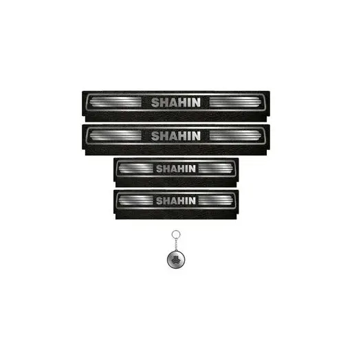 برچسب پارکابی خودرو لندمون کد LM094 MS شاهین مجموعه 4 عددی به همراه جا کلیدی