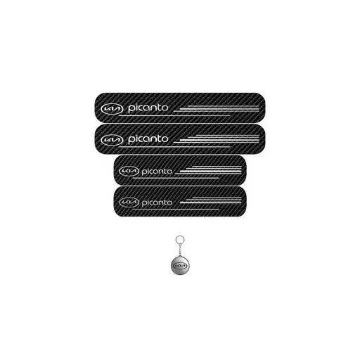 برچسب پارکابی خودرو لندمون کد LC045 MS کیا پیکانتو مجموعه 4 عددی به همراه جاکلیدی